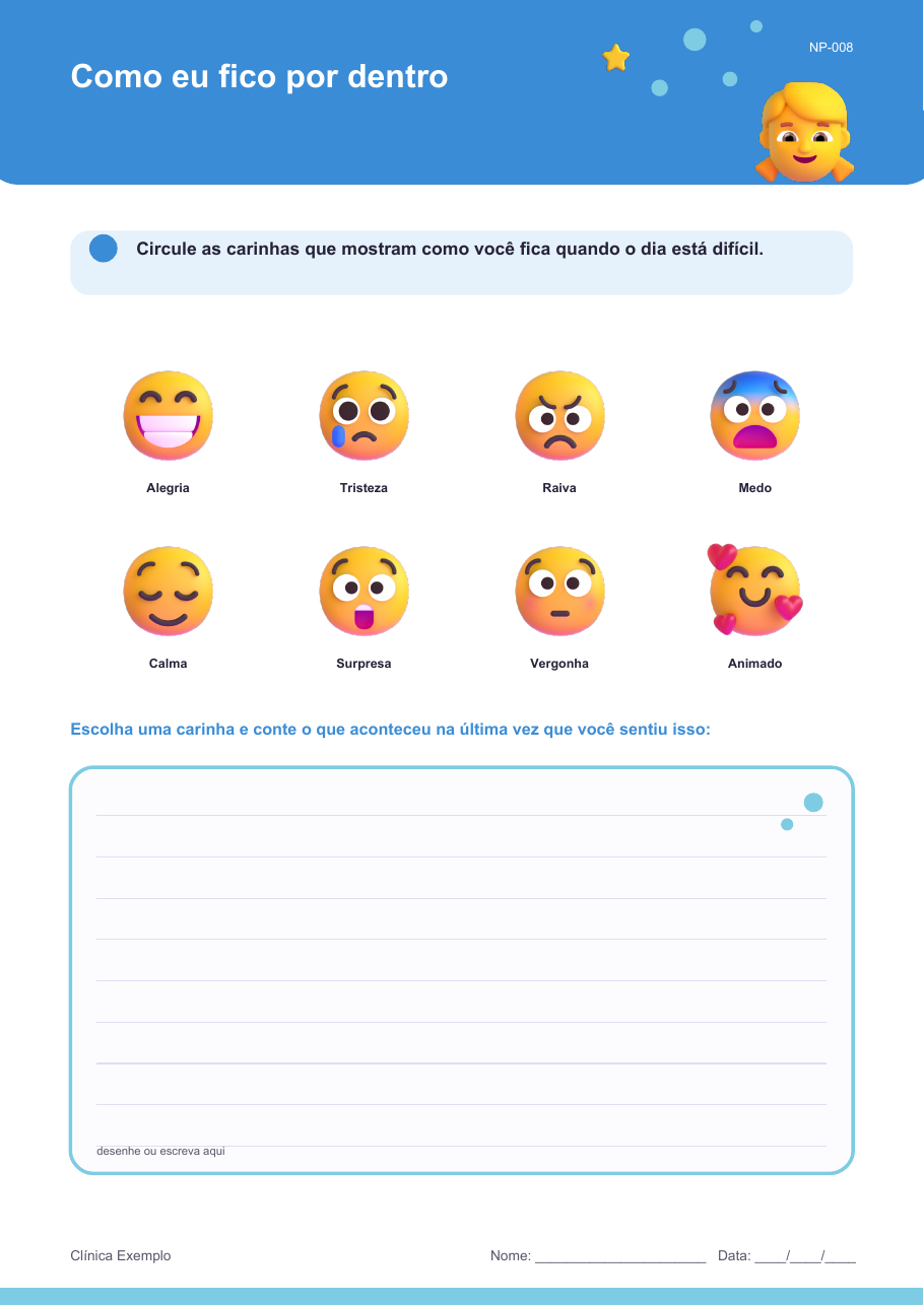 Atividade de reconhecimento de emoções