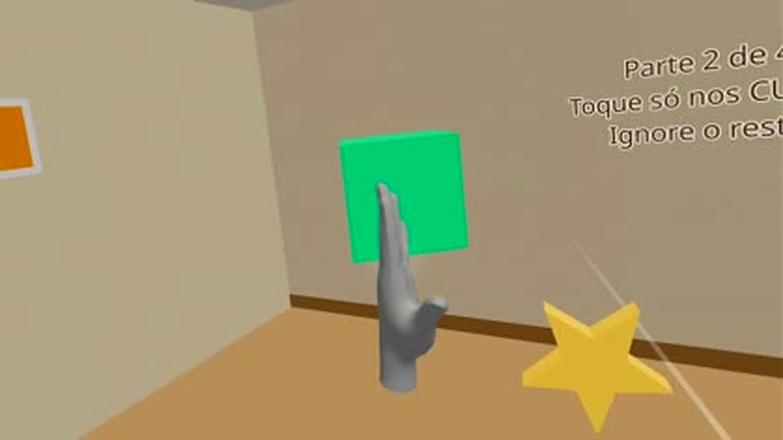 Cena do jogo Órbita em realidade virtual